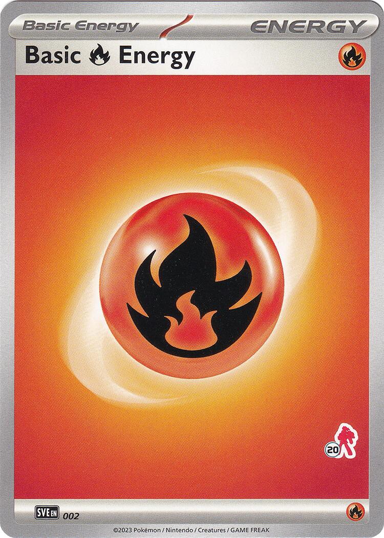 Basic Fire Energy (002) (Armarouge Stamp #20) [Battle Academy 2024] | Gauntlet Hobbies - Angola