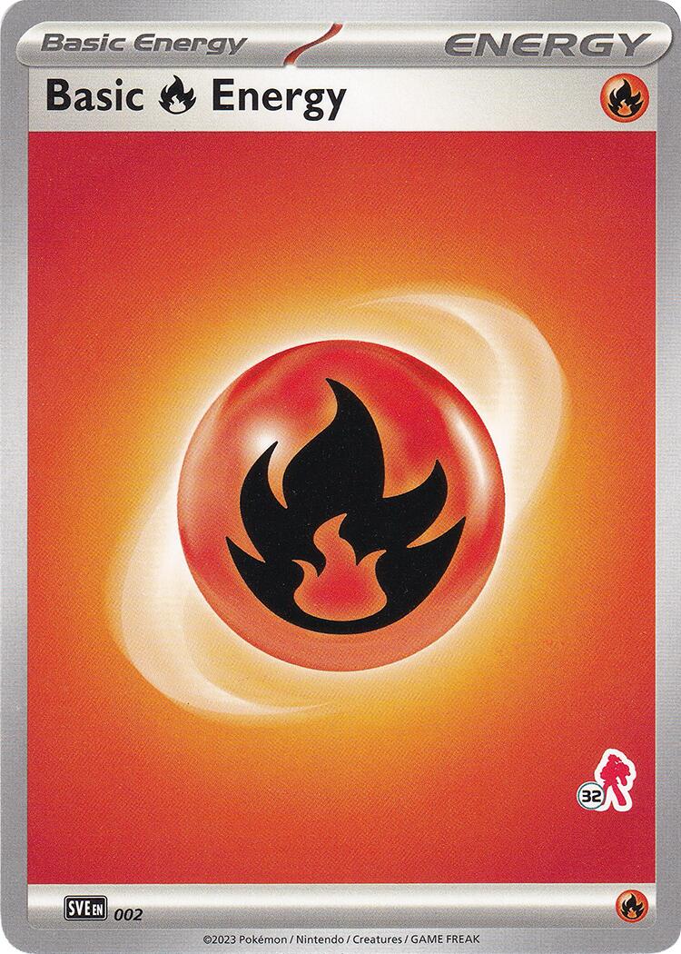 Basic Fire Energy (002) (Armarouge Stamp #32) [Battle Academy 2024] | Gauntlet Hobbies - Angola