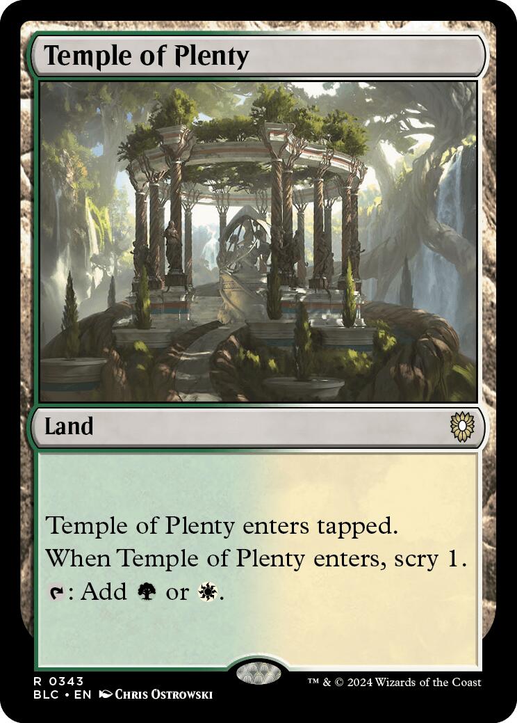 Temple of Plenty [Bloomburrow Commander] | Gauntlet Hobbies - Angola