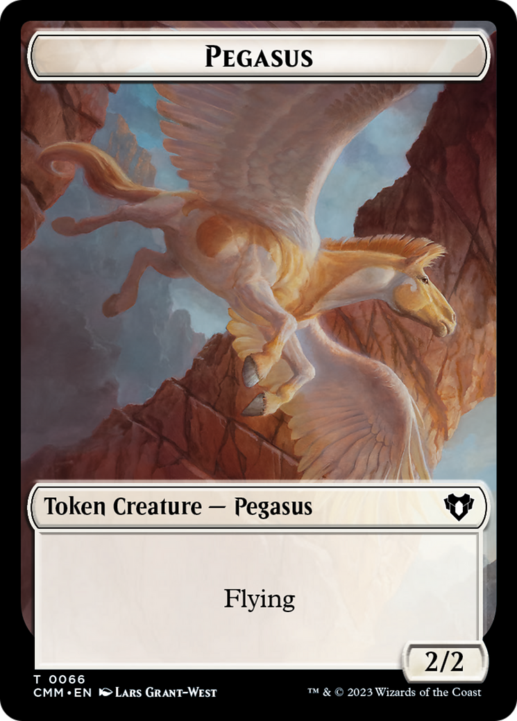 Copy (54) // Pegasus Double-Sided Token [Commander Masters Tokens] | Gauntlet Hobbies - Angola