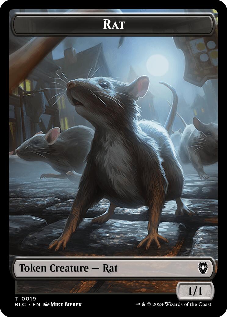 Rat // Raccoon Double-Sided Token [Bloomburrow Commander Tokens] | Gauntlet Hobbies - Angola