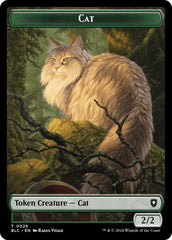 Cat // Beast (025) Double-Sided Token [Bloomburrow Commander Tokens] | Gauntlet Hobbies - Angola