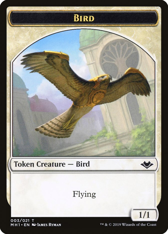 Bird (003) // Serra the Benevolent Emblem Double-Sided Token [Modern Horizons Tokens] | Gauntlet Hobbies - Angola