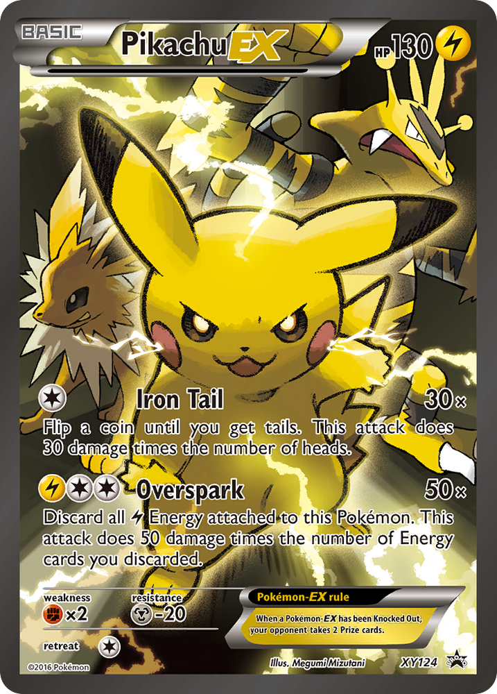 pokemon card dark pikachu Pikachu EX (XY124) [XY: Black Star Promos]