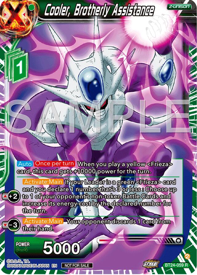 Cooler, Brotherly Assistance (Championship 2024 Finals Zenkai Pack) (BT24-059) [Tournament Promotion Cards]