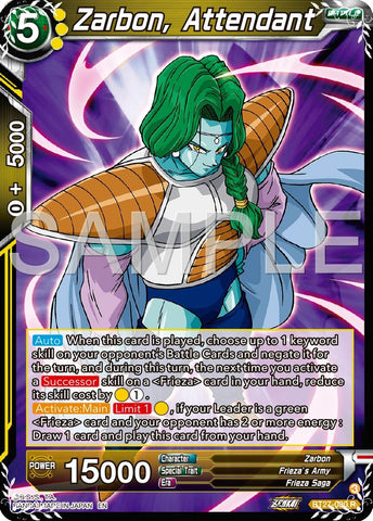 Zarbon, Attendant (BT27-080) [History of Z]