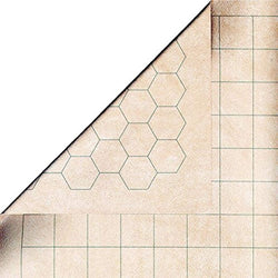 Chessex RPG Reversible 2-sided Vinyl Mat w/1" Squares / 1" hexes 26in (66cm) x 23 1/2in (60cm).