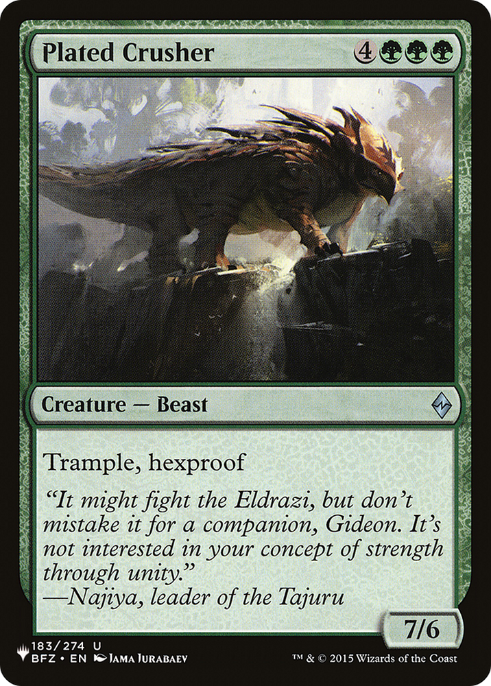 Plated Crusher [The List Reprints]