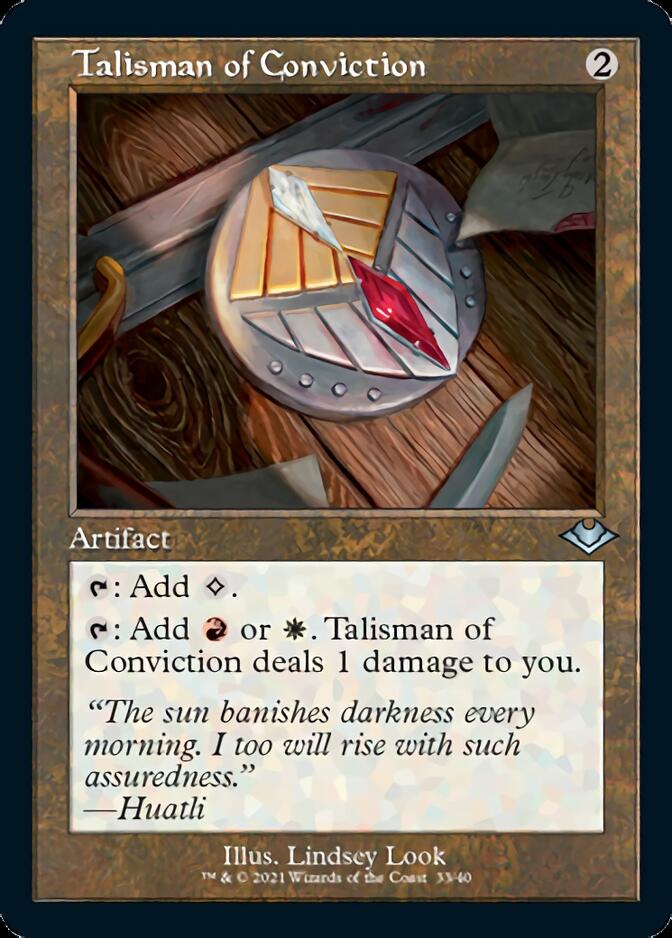 Talisman of Conviction (Retro Foil Etched) [Modern Horizons]