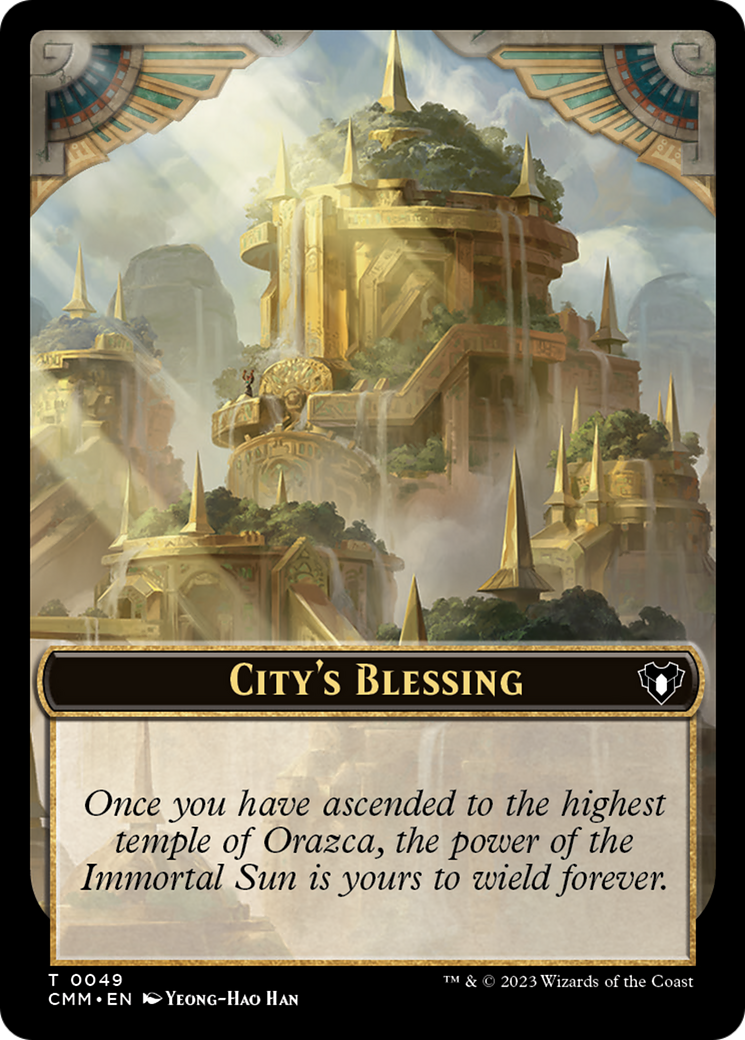 City's Blessing // Construct (0075) Double-Sided Token [Commander Masters Tokens] | Gauntlet Hobbies - Angola