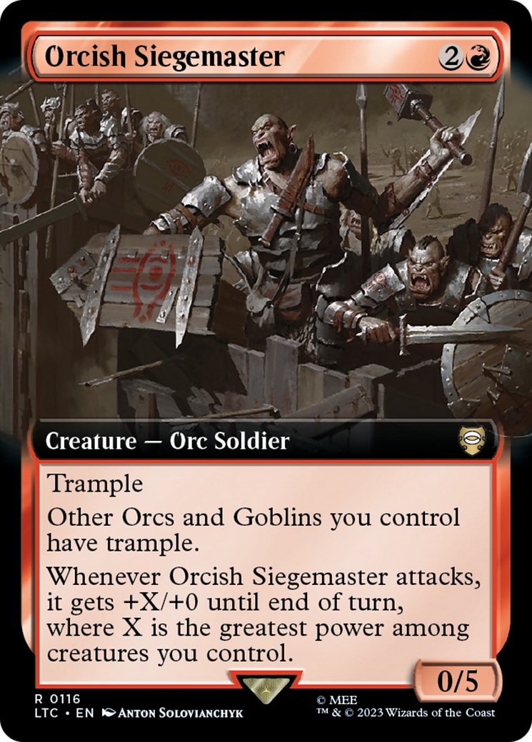 Orcish Siegemaster (Extended Art) [The Lord of the Rings: Tales of Middle-Earth Commander] | Gauntlet Hobbies - Angola