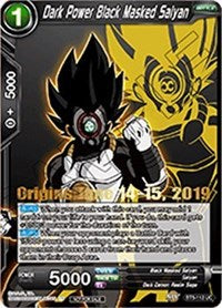 Dark Power Black Masked Saiyan (Origins 2019) (BT5-112_PR) [Tournament Promotion Cards] | Gauntlet Hobbies - Angola