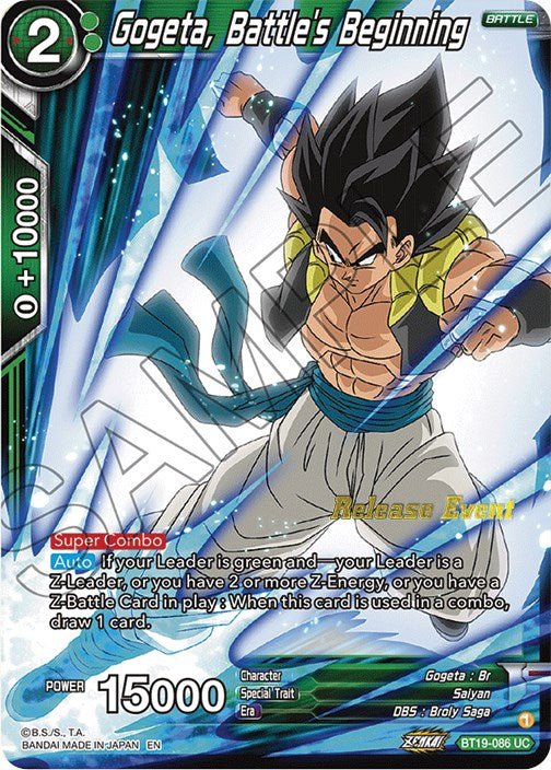 Gogeta, Battle's Beginning (Fighter's Ambition Holiday Pack) (BT19-086) [Tournament Promotion Cards] | Gauntlet Hobbies - Angola