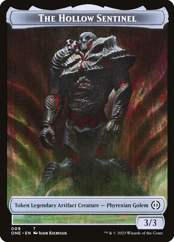 Phyrexian Goblin // The Hollow Sentinel Double-Sided Token [Phyrexia: All Will Be One Tokens]