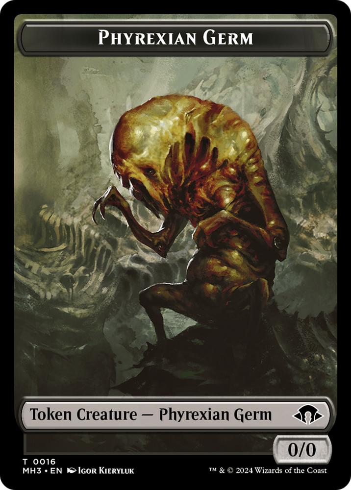 Phyrexian Germ // Phyrexian Golem Double-Sided Token [Modern Horizons 3 Tokens]