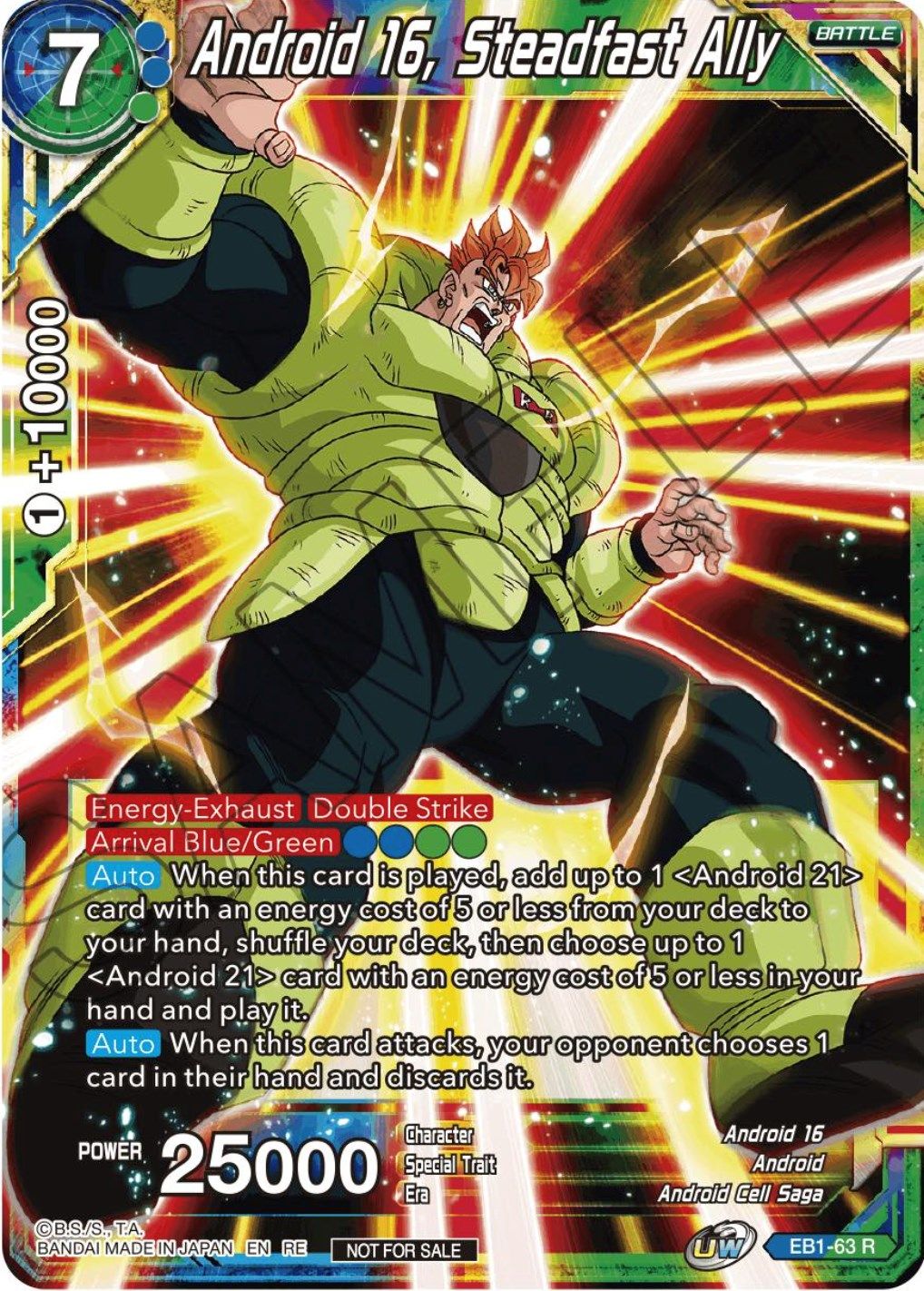 Android 16, Steadfast Ally (Championship Selection Pack 2023 Vol.1) (EB1-63) [Tournament Promotion Cards] | Gauntlet Hobbies - Angola