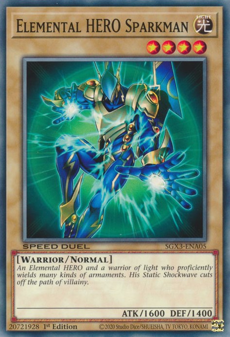 Elemental HERO Sparkman [SGX3-ENA05] Common | Gauntlet Hobbies - Angola