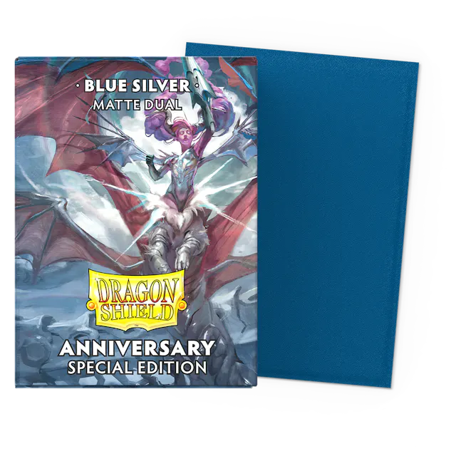 Dragon Shield Dual Matte - Blue Silver Anniversary 100ct