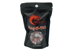 Old-School Dice - Bag-o-D6's 50ct Vorpal Red/White