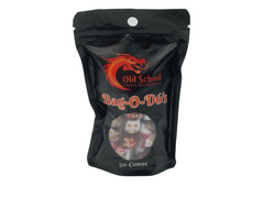 Old-School Dice - Bag-o-D6's 50ct Vorpal Red/White | Gauntlet Hobbies - Angola