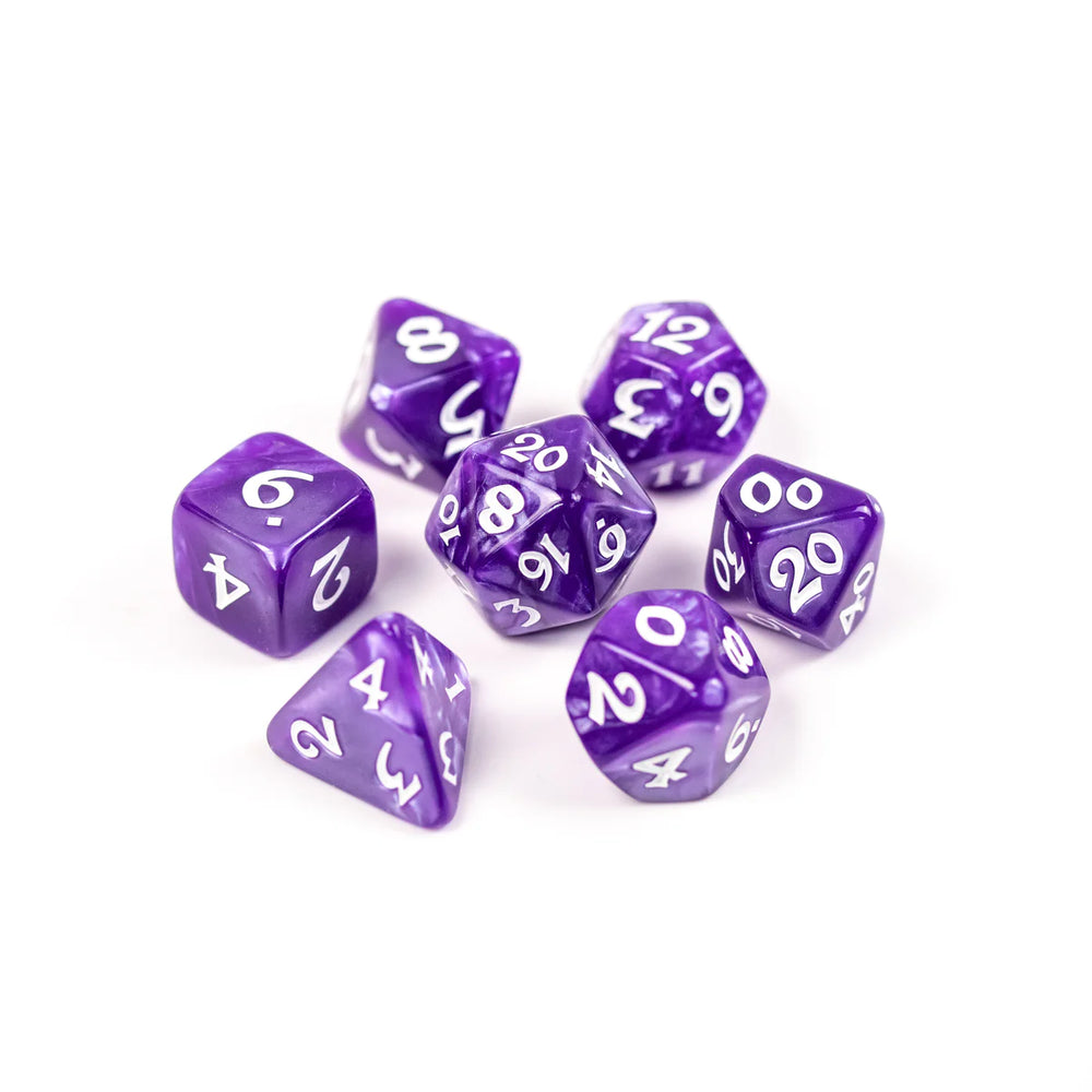 7pc RPG Set - Elessia Essentials - Purple with White