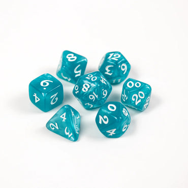 7pc RPG Set - Elessia Essentials - Teal with White