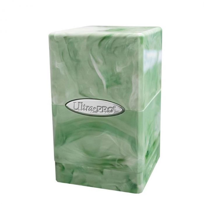 Ultra Pro Deckbox Satin Tower Marble Lime Green / White