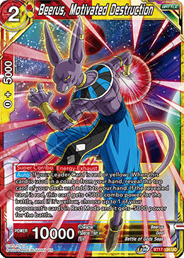 Beerus, Motivated Destruction (BT17-134) [Ultimate Squad]