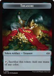 Zombie Druid // Treasure Double-Sided Token [Tarkir: Dragonstorm Tokens]