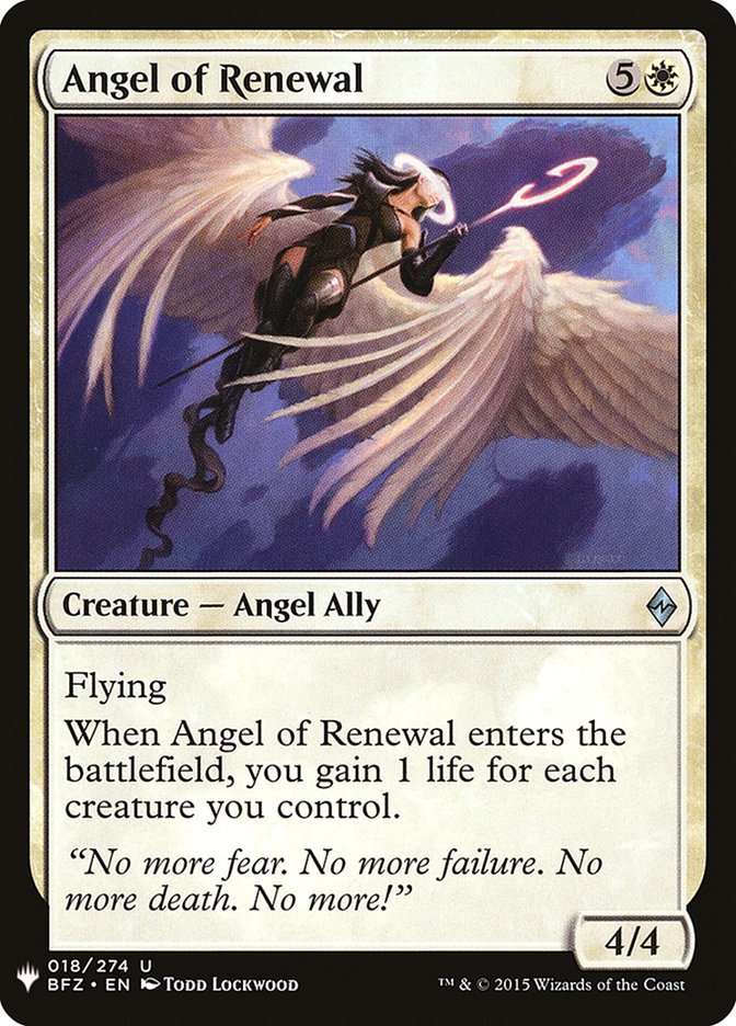 Angel of Renewal [Mystery Booster] | Gauntlet Hobbies - Angola