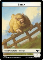 Treasure // Sheep Double-Sided Token [Outlaws of Thunder Junction Tokens] | Gauntlet Hobbies - Angola