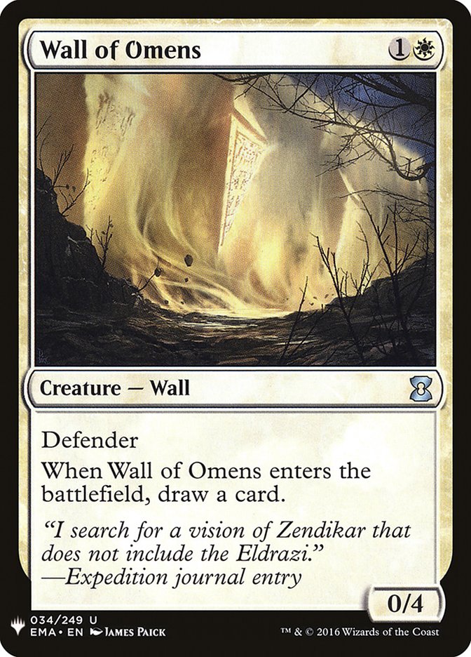 Wall of Omens [Mystery Booster] | Gauntlet Hobbies - Angola