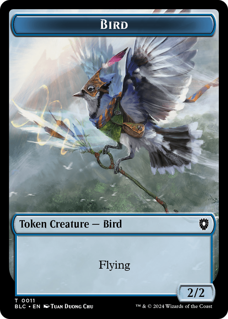 Bird (011) // Fish Double-Sided Token [Bloomburrow Commander Tokens] | Gauntlet Hobbies - Angola