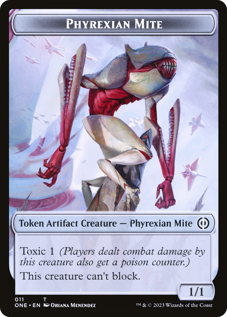 Phyrexian Mite (011) // The Hollow Sentinel Double-Sided Token [Phyrexia: All Will Be One Tokens] | Gauntlet Hobbies - Angola
