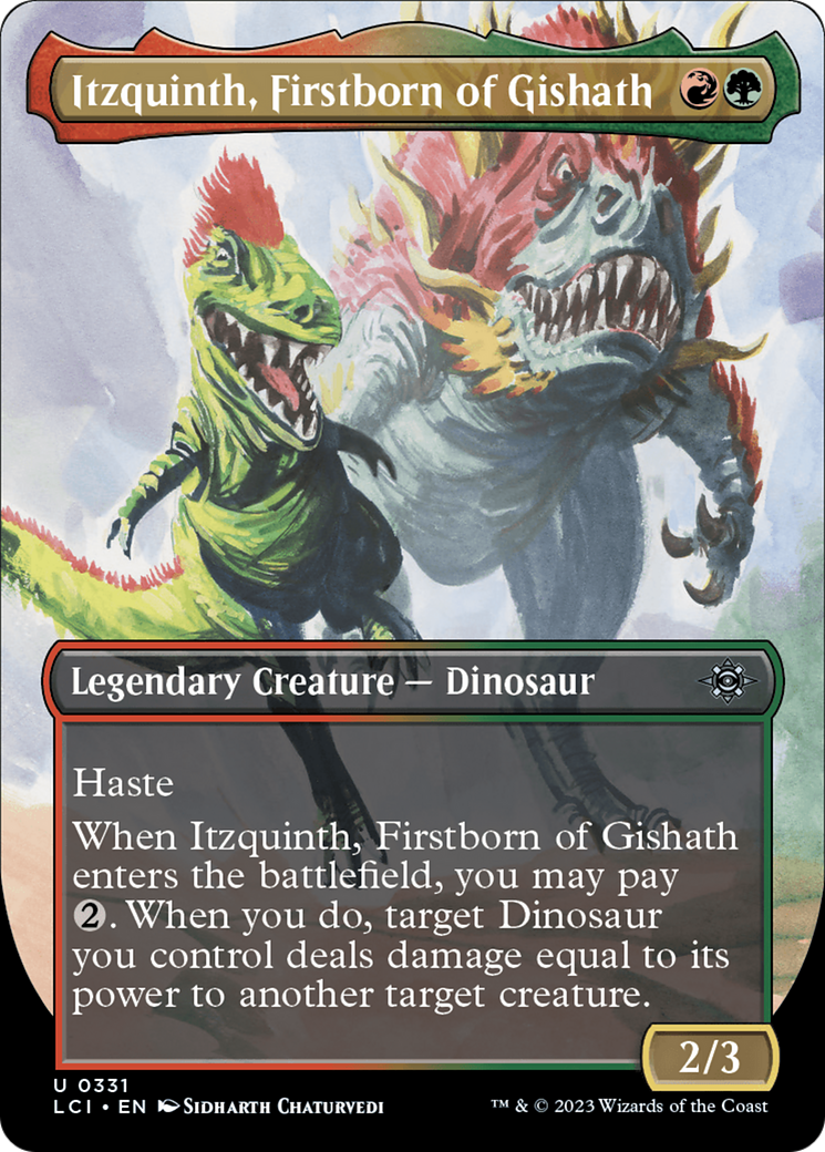 Itzquinth, Firstborn of Gishath (Borderless) [The Lost Caverns of Ixalan] | Gauntlet Hobbies - Angola