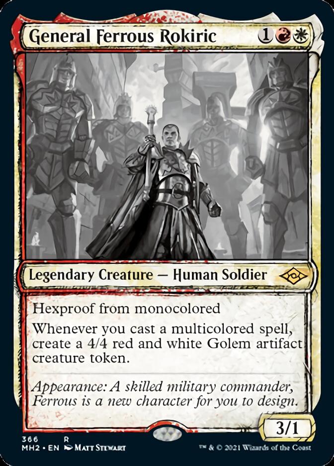 sketch cards mtg General Ferrous Rokiric (Sketch) [Modern Horizons 2]
