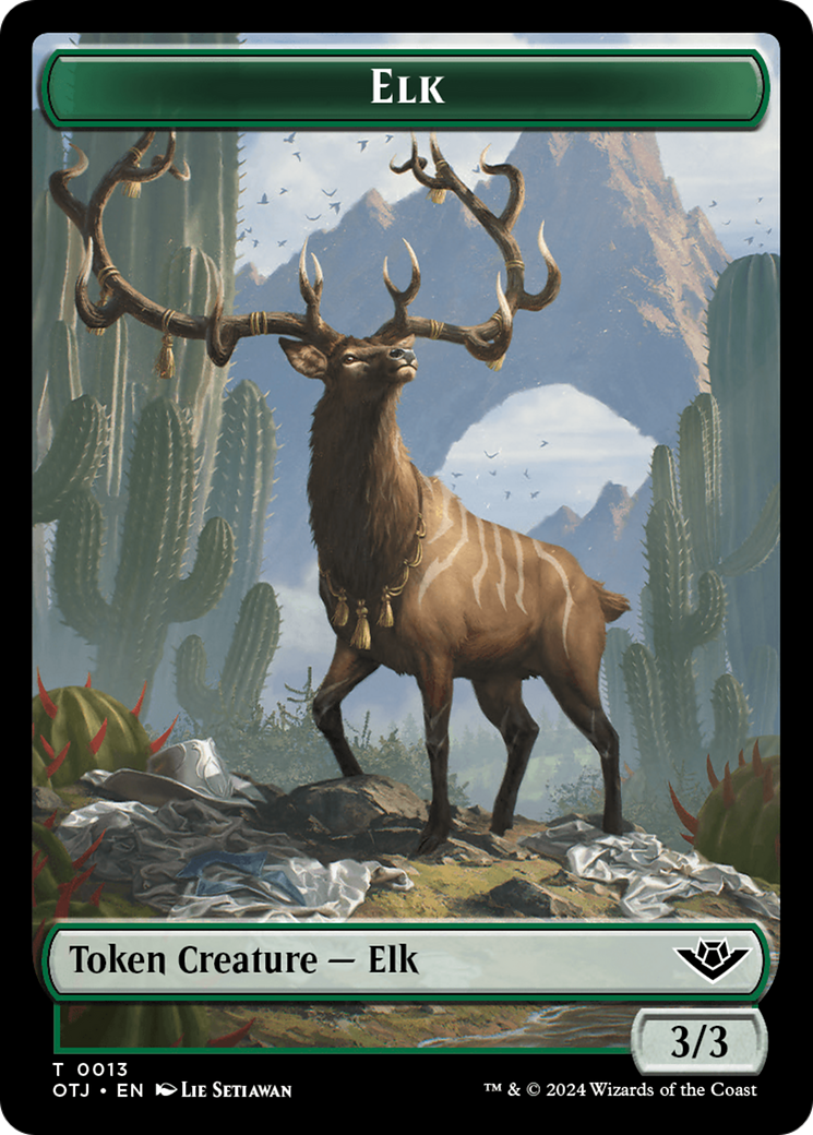 Elk // Plot Double-Sided Token [Outlaws of Thunder Junction Tokens] | Gauntlet Hobbies - Angola