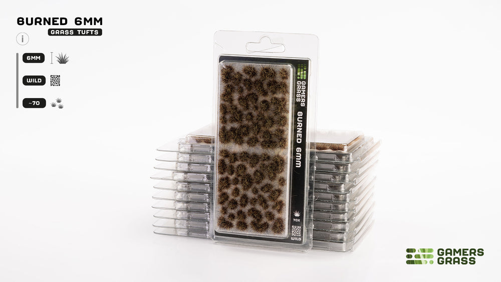GamersGrass Grass Tufts: Burned Tuft 6mm - Wild