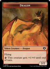 Treasure // Dragon (0020) Double-Sided Token [Commander Masters Tokens] | Gauntlet Hobbies - Angola