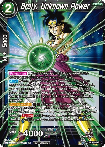 Broly, Unknown Power (P-350) [Tournament Promotion Cards] | Gauntlet Hobbies - Angola