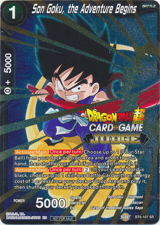 Son Goku, the Adventure Begins (BT6-107) [Judge Promotion Cards] | Gauntlet Hobbies - Angola