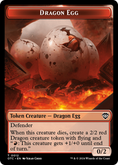 Dragon Egg // Dragon Double-Sided Token [Outlaws of Thunder Junction Commander Tokens] | Gauntlet Hobbies - Angola
