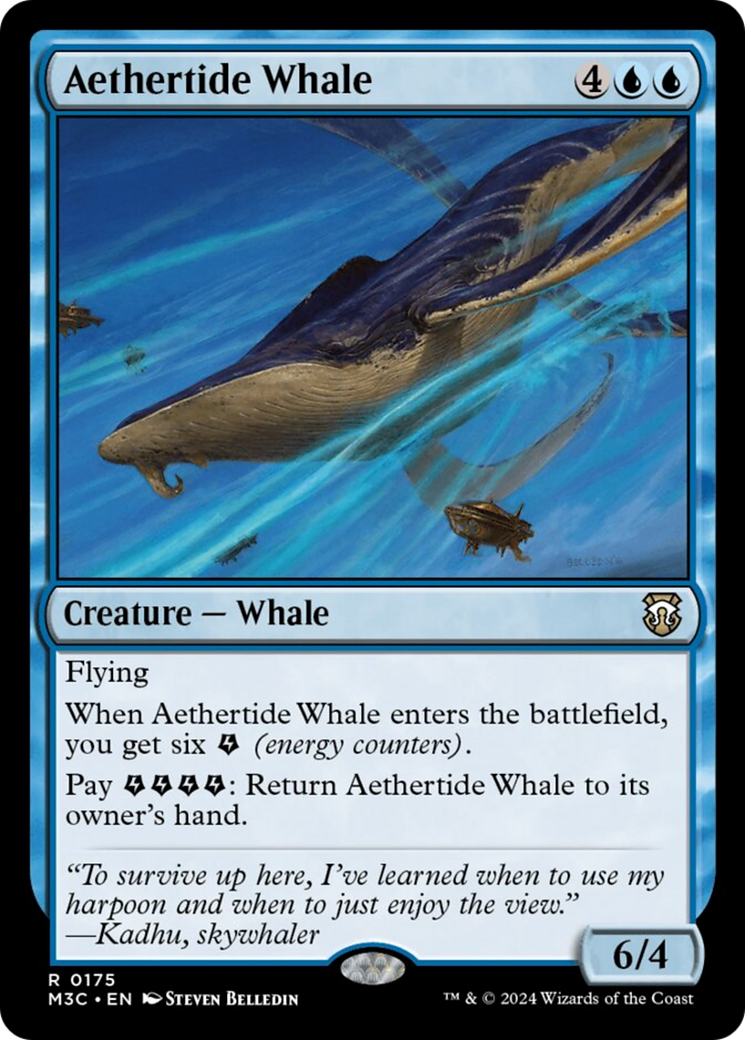 Aethertide Whale (Ripple Foil) [Modern Horizons 3 Commander] | Gauntlet Hobbies - Angola