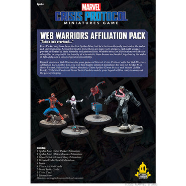 Marvel Crisis Protocol - Web Warriors Affiliation Pack