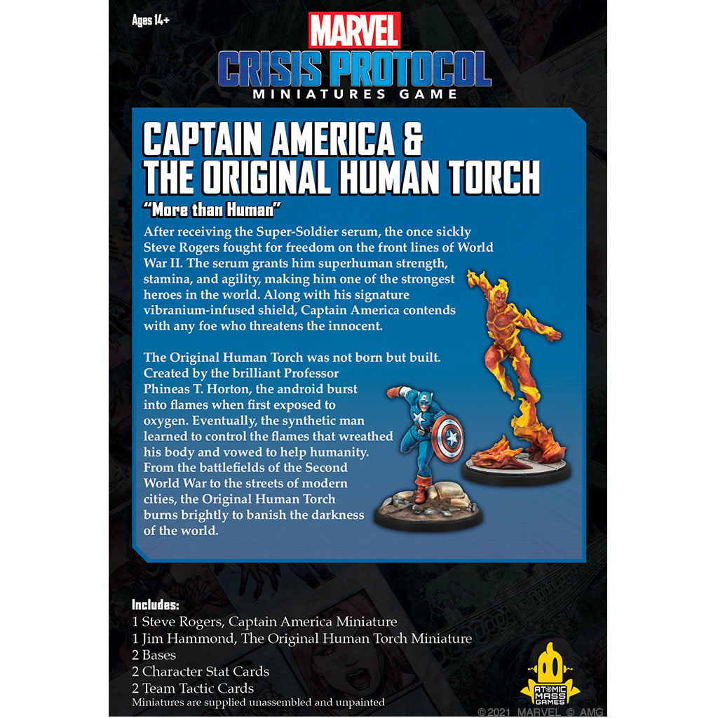 Marvel Crisis Protocol - Captain America & The Original Human Torch | Gauntlet Hobbies - Angola