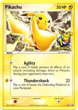 Pikachu (012) (10th Anniversary Promo) [Miscellaneous Cards] | Gauntlet Hobbies - Angola