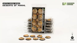 GamersGrass Battle Ready Bases: Deserts of Maahl - Round 32mm