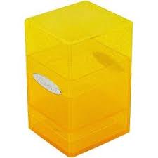 Glitter Satin Tower Deck Box - Yellow