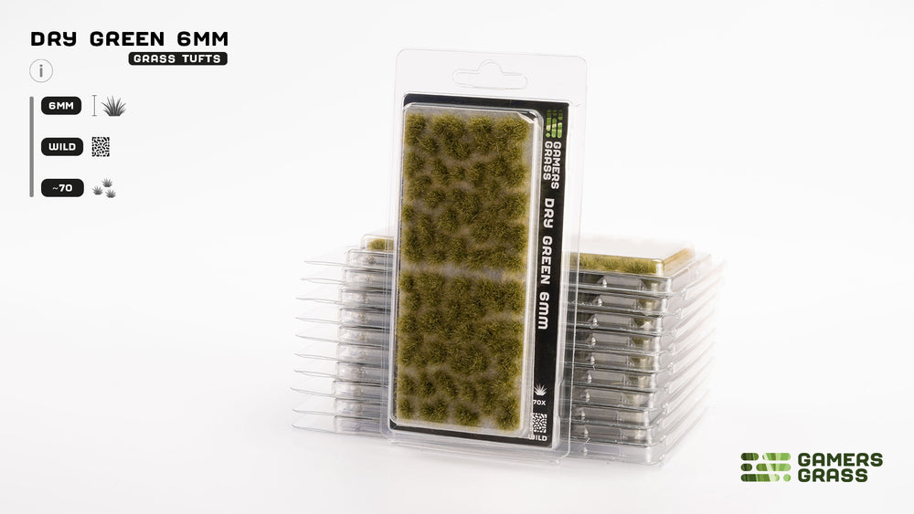 GamersGrass Grass Tufts: Dry Green 6mm - Wild