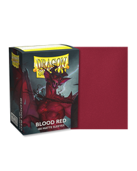 Dragon Shield - Blood Red 100 Matte Sleeves - Standard Size